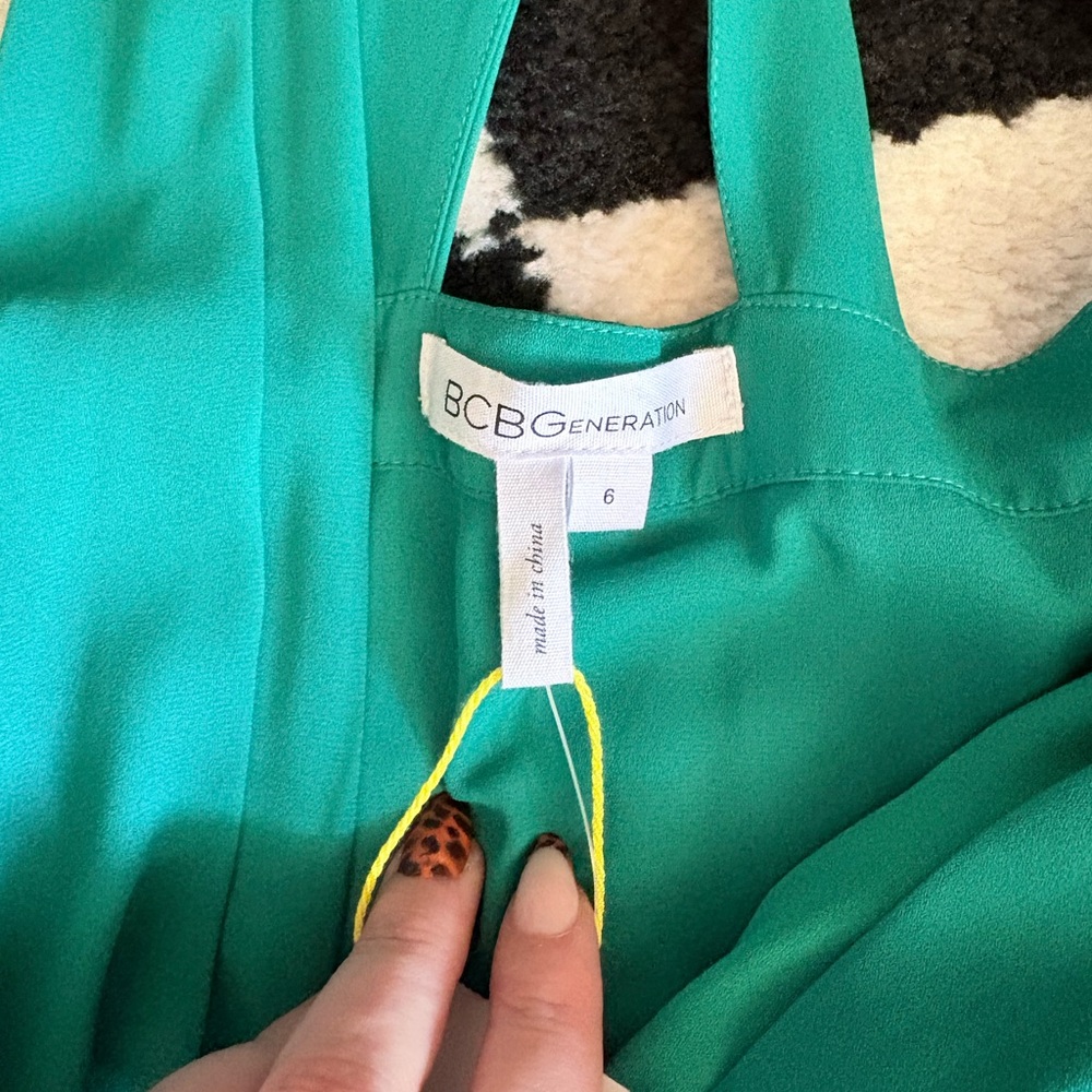 BCBGeneration Teal High Low Dress - Picture 2 of 3